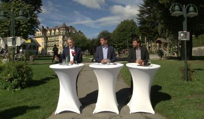 Pressegespräch in Velden. V.l. Vouk, Fellner, Molitschnig