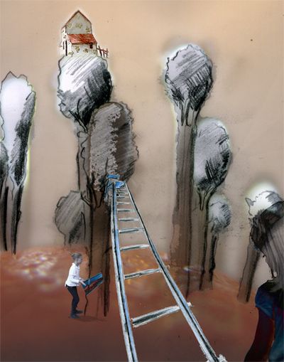 Making of - Oben im Baum