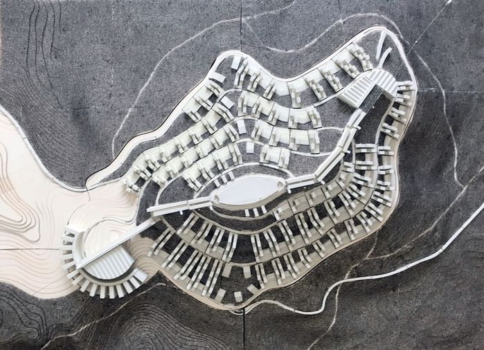 Modell der Bergstadt