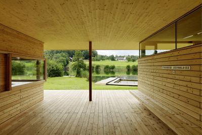 Badehaus Aichwaldsee – Badehaus Aichwaldsee;
Planung: Gasparin Meier Architekten, Villach