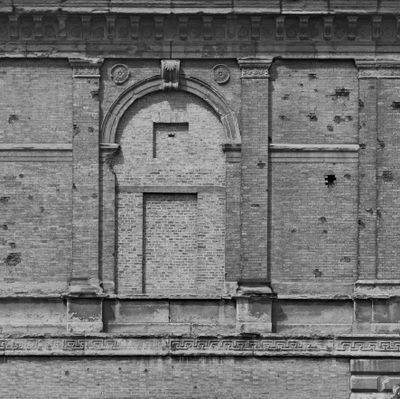 Hans Döllgast, Wiederherstellung der Alten Pinakothek, München, 1946 – 57, Detail Fassade