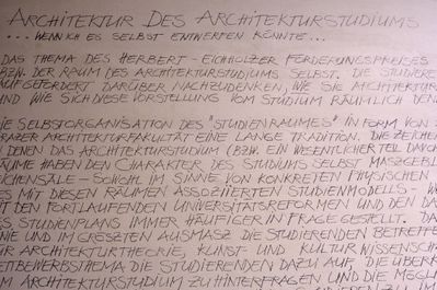 Herbert Eichholzer 1903 – 1943, Förderungspreis für Architektur 2011, Studierendenwettbewerb