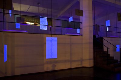 Blick in die Ausstellung "Architektur in Wörtern"