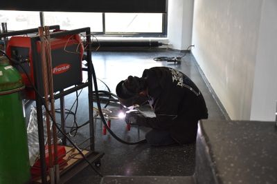 Ausstellungsaufbau "The Language of MVRDV"