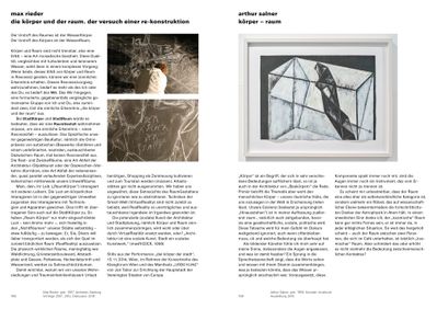 Doppelseite aus der Publikation mit den Beiträgen von Max Rieder und Arthur Salner