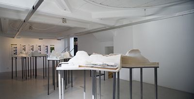 Blick in die Ausstellung "Wettbewerb Sternbrauerei Salzburg"