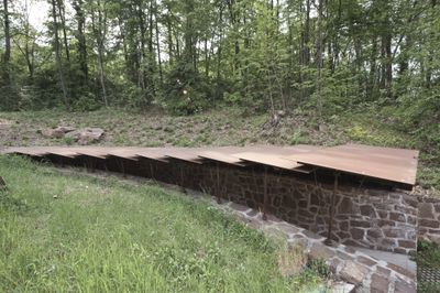 Tiefgaragenabfahrt bei Schloss Gandegg. Überetsch