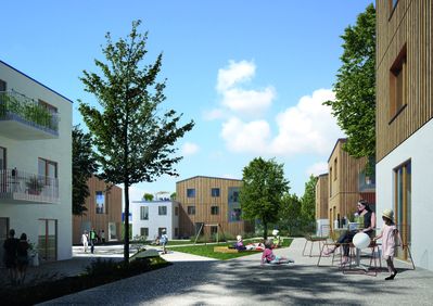 Ein Siedlungsprojekt jenseits des Üblichen: Siedlung Oberes Feld in Lans, Architektur: feld72