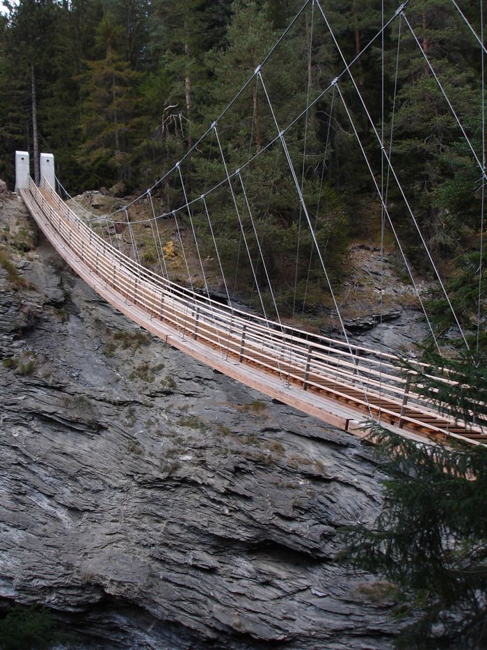 Traversinersteg II, Viamala, CH, Statik und Architektur: Conzett, Bronzini, Gartmann, Chur