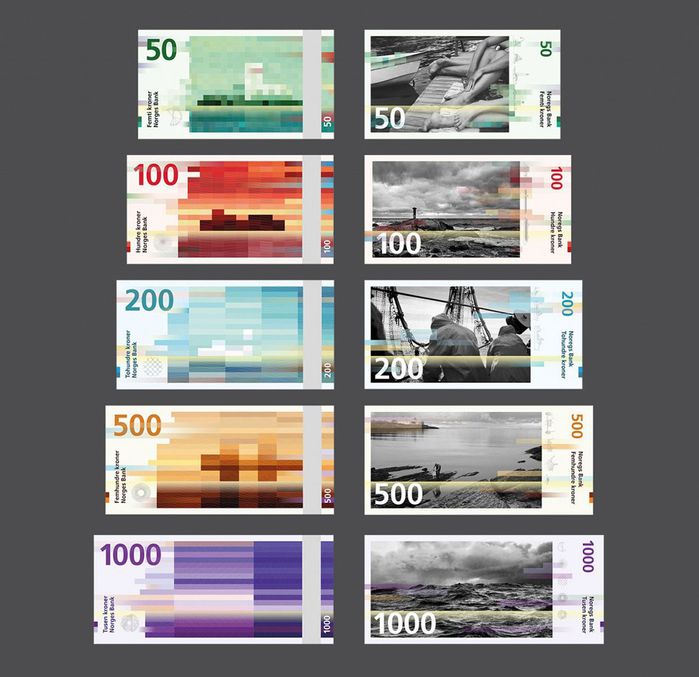 Neugestaltung der norwegischen Banknoten