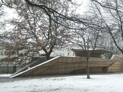 Plattform "... ich will an den Inn" im Winter 2009