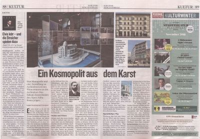 Kleine Zeitung_2015.10.30_Ein Kosmopolit aus dem Karst