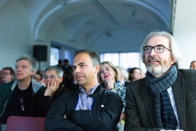 Buchpräsentationen mit Peter Weibel und Manfred Wolff-Plottegg, 01.04.2016